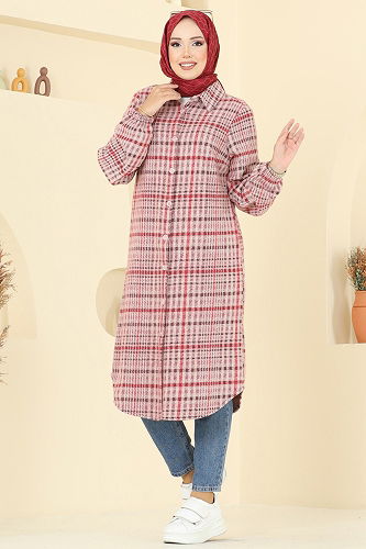 moda selvim Tunic 3062KTR750 Pattern 1 Red - Thumbnail