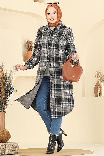 moda selvim Tunic 3062KTR750 Pattern 2 Stone - Thumbnail