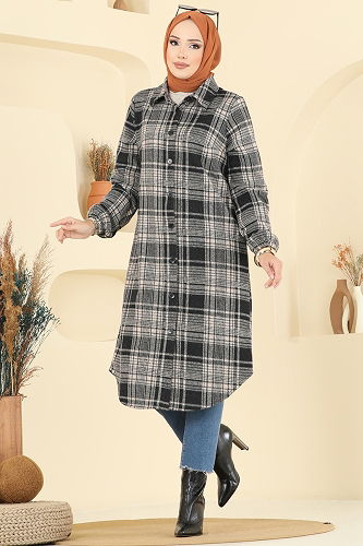 moda selvim Tunic 3062KTR750 Pattern 2 Stone - Thumbnail