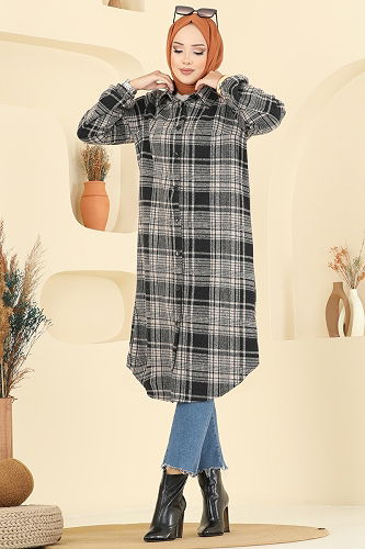 moda selvim Tunic 3062KTR750 Pattern 2 Stone - Thumbnail