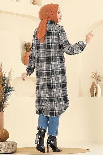 moda selvim Tunic 3062KTR750 Pattern 2 Stone - Thumbnail