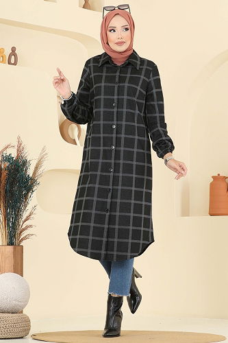 moda selvim بلوز نمط 4 رمادي 3062KTR750 - Thumbnail