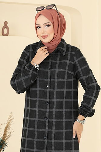 moda selvim بلوز نمط 4 رمادي 3062KTR750 - Thumbnail