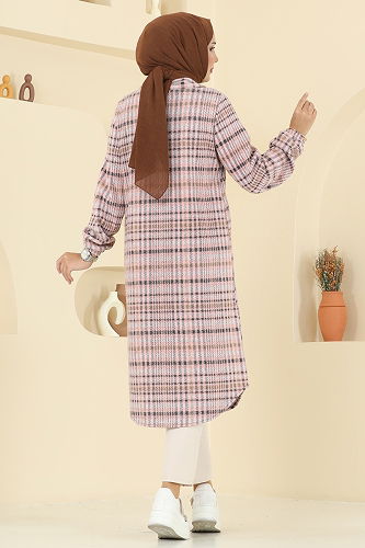 moda selvim Tunic 3062KTR750 Pattern1 Powder - Thumbnail
