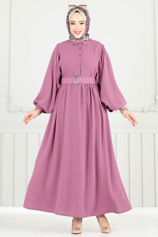 Modaselvim خصم صافٍ20%+20% في سلة التسوق الفستان وردي 3071HBS856