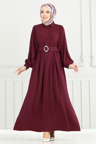 MRV H.B.S. - Dress 3071HBS932-M Burgundy