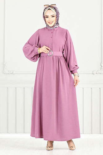 moda selvim Dress 3071HBS932-M Rose Dried - Thumbnail