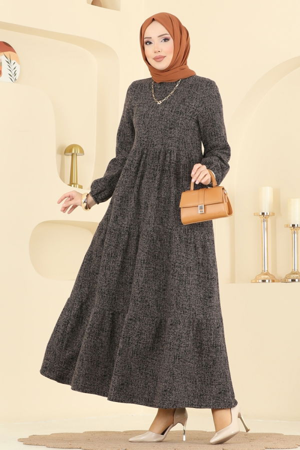 Modaselvim Dress Dress 3071KTR750 Brown