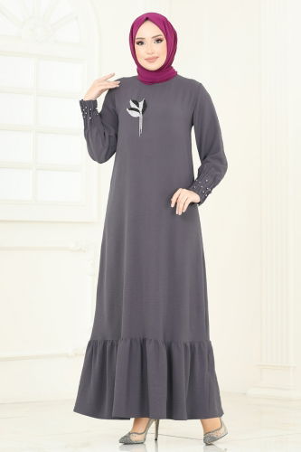 H.B.S. - Dress 3077HBS856 Anthracite