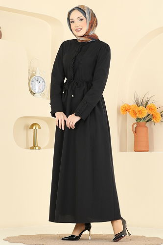 moda selvim Dress 3079KTR750 Black - Thumbnail