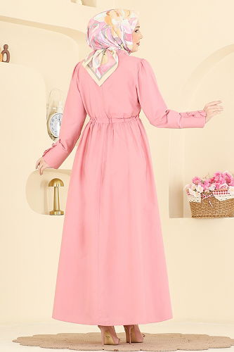 moda selvim Dress 3079KTR750 Rose Dried - Thumbnail