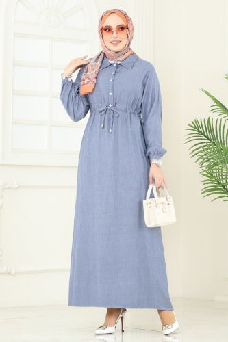 H.B.S. - Dress 307HBS856 Denim