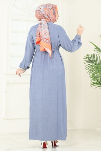 moda selvim الفستان جينز 307HBS856 - Thumbnail