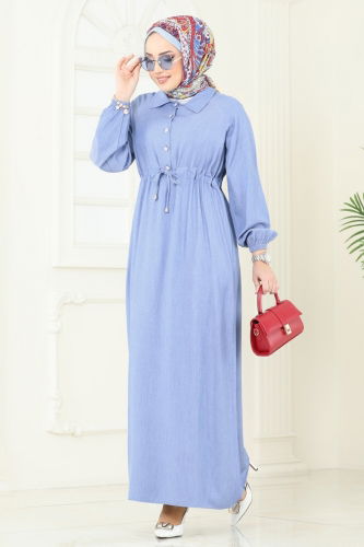 H.B.S. - Dress 307HBS856 Light Denim