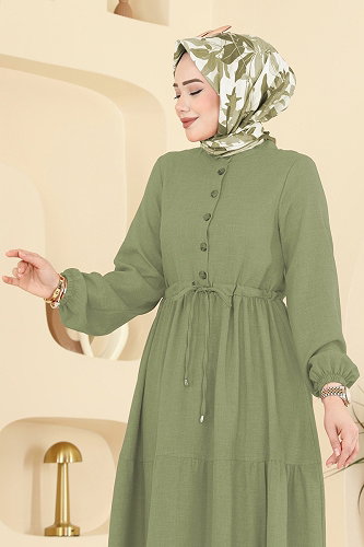 moda selvim Dress 3083KTR750 Light Oil - Thumbnail