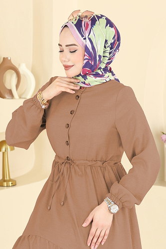 moda selvim Dress 3083KTR750 Vision - Thumbnail