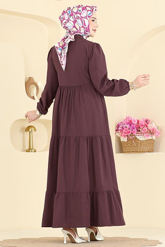 moda selvim الفستان توتي 3084KTR750 - Thumbnail