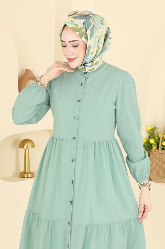 moda selvim Dress 3084KTR750 Mint - Thumbnail