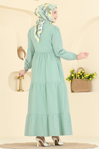 moda selvim Dress 3084KTR750 Mint - Thumbnail