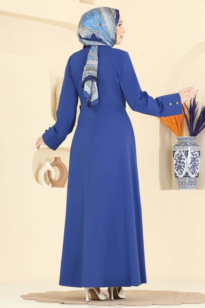 Dress 3085KTR750 Saxe - Moda Selvim