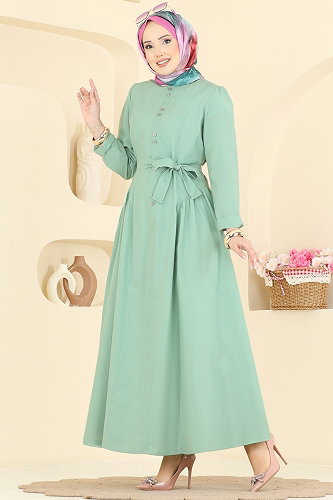moda selvim Dress 3086KTR750 Mint - Thumbnail