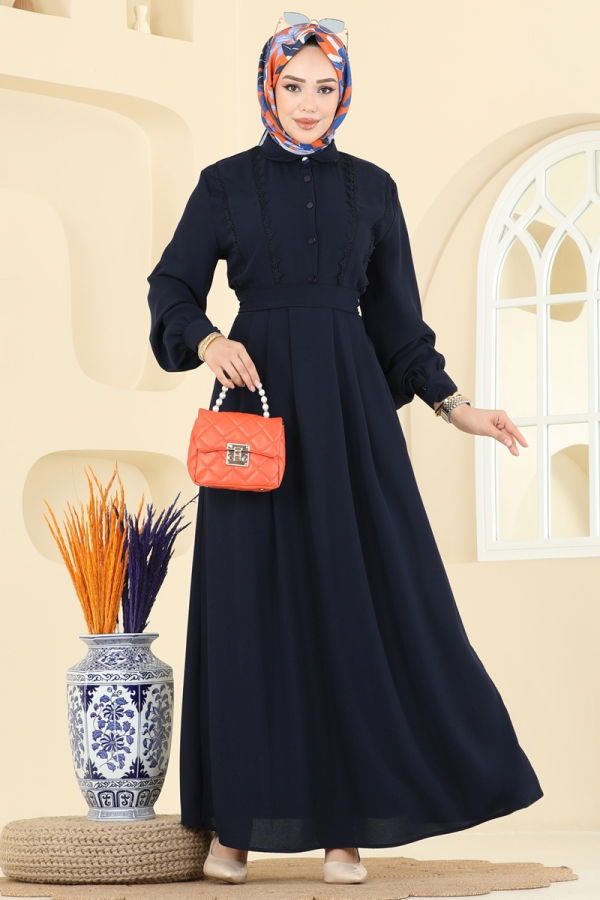 Modaselvim Dress Dress 308ASN888 Navy Blue