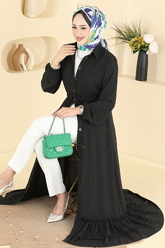 moda selvim Dress 3090KTR750 Black - Thumbnail