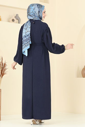 moda selvim الفستان كحلي 3091HBS856 - Thumbnail