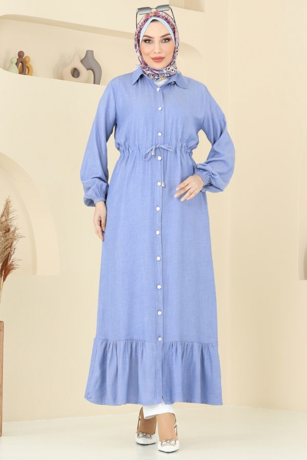 Modaselvim NET 20%+20% DISCOUNT IN THE CARD Dress 309HBS856 Light Denim