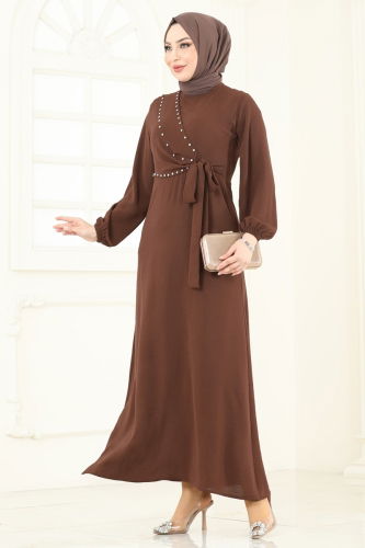 H.B.S. - Dress 310HBS856 Brown