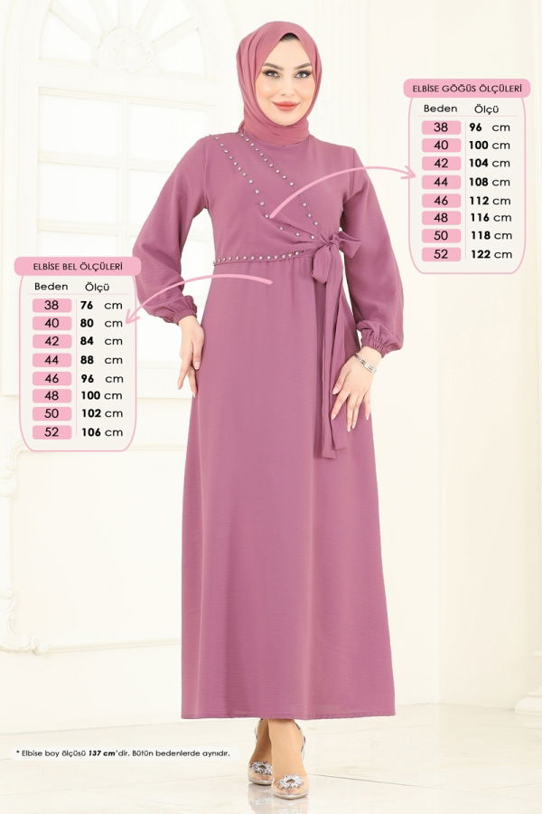 Modaselvim خصم صافٍ20%+20% في سلة التسوق الفستان وردي 310HBS856