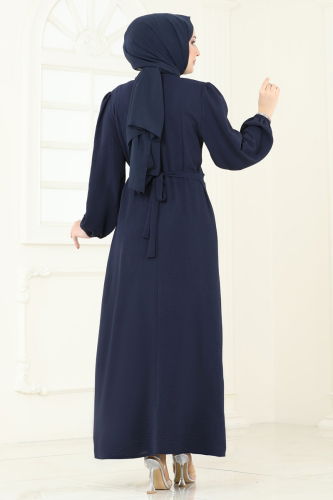 moda selvim الفستان كحلي 311HBS856 - Thumbnail