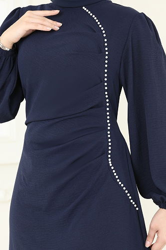 moda selvim الفستان كحلي 311HBS856 - Thumbnail