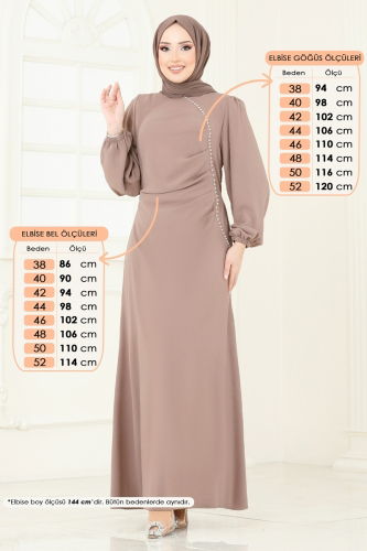 moda selvim Dress 311HBS856 Vision - Thumbnail