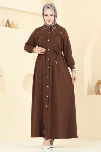 Dress 3141HBS856 Brown - Moda Selvim
