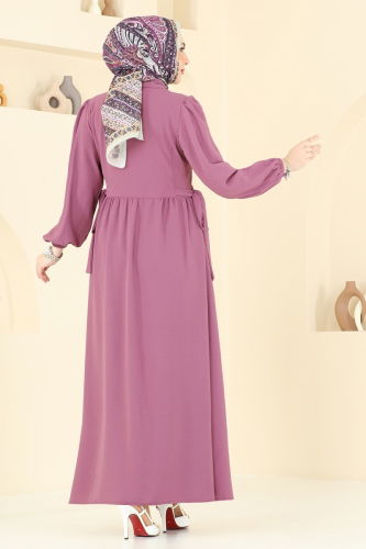 moda selvim الفستان وردي 315HBS856 - Thumbnail