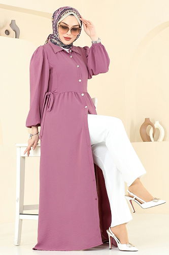 moda selvim الفستان وردي 315HBS856 - Thumbnail