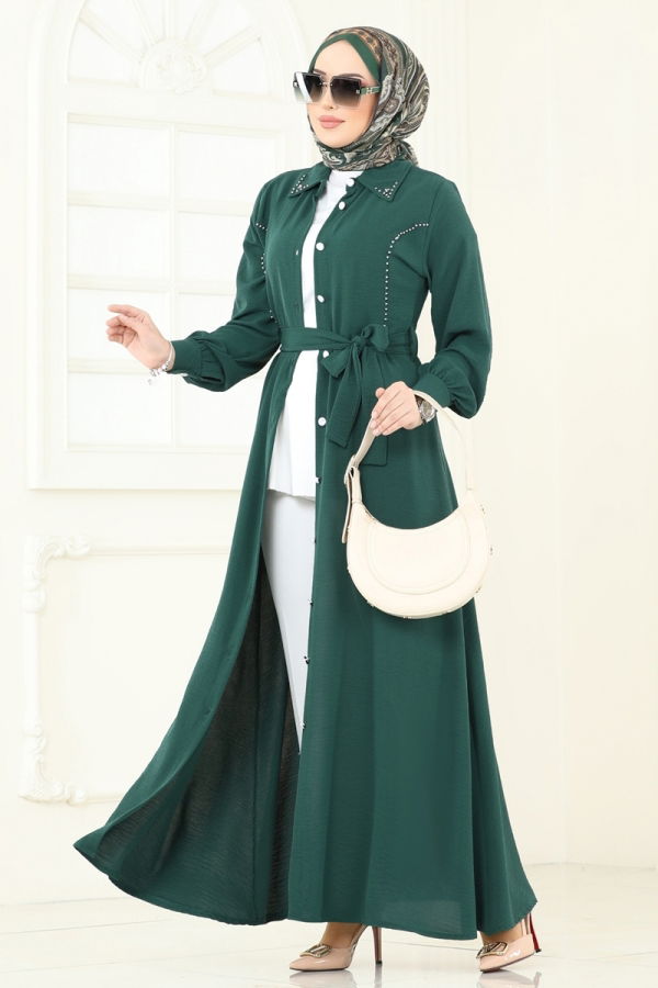 Modaselvim NET 20%+20% DISCOUNT IN THE CARD Dress 316HBS856 Emerald