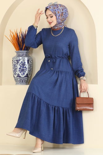 H.B.S. - Dress 3261HBS856 Light Navy Blue
