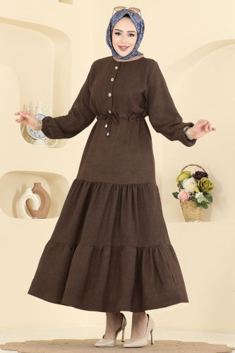 H.B.S. - Dress 3263HBS856 Dark Brown