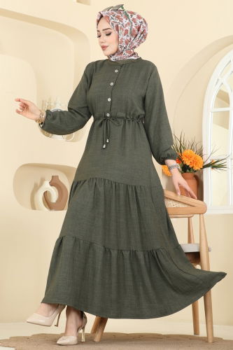 H.B.S. - Dress 3263HBS856 Khaki