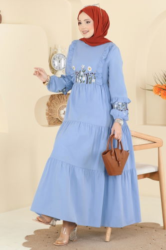A.S.N. - Dress 327ASN888 Baby Blue