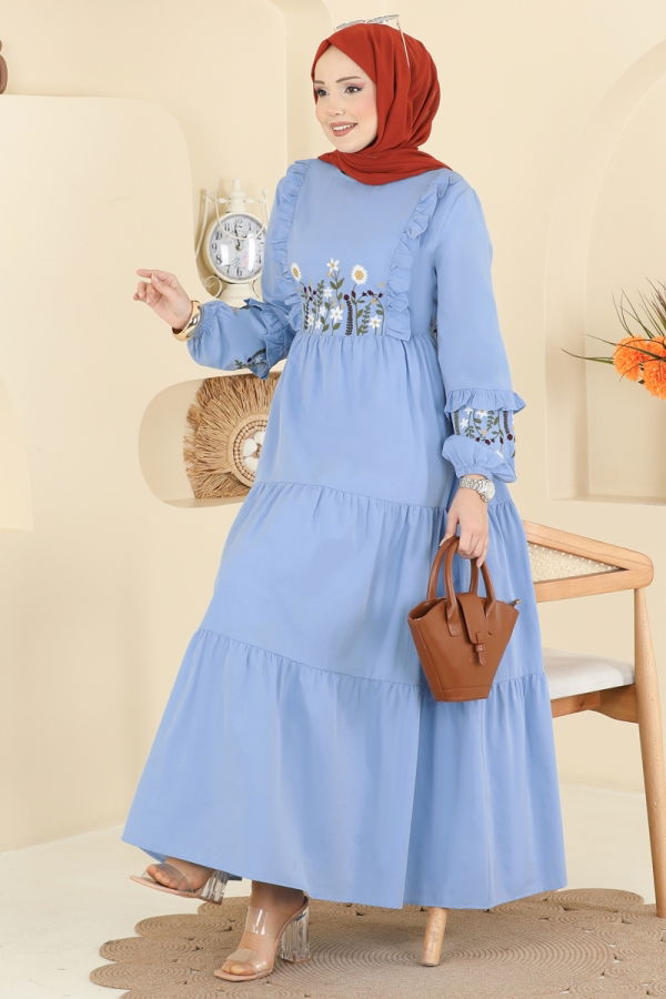Modaselvim الفساتين الفستان أزرق فاتح 327ASN888