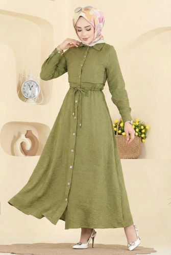B.L.U. - Dress 3307BLU797 Oil Green
