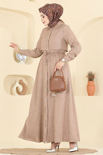 moda selvim Dress 3307BLU797 Vision - Thumbnail