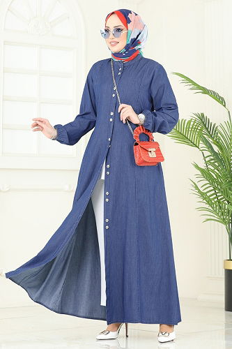 moda selvim Dress 330MSA980 Denim - Thumbnail