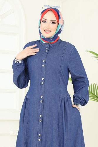 moda selvim الفستان جينز 330MSA980 - Thumbnail