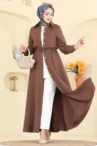 moda selvim Dress 3327BLU797 Dark Vision - Thumbnail