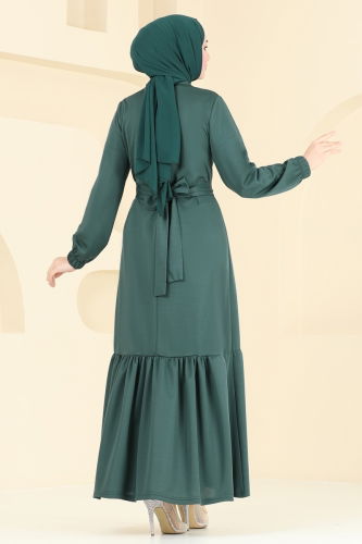 moda selvim الفستان زيتي 333DVL817 - Thumbnail