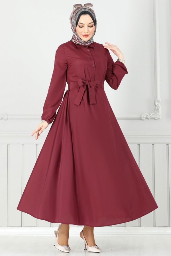 Modaselvim NET 20%+20% DISCOUNT IN THE CARD Dress 333MSA980 Burgundy